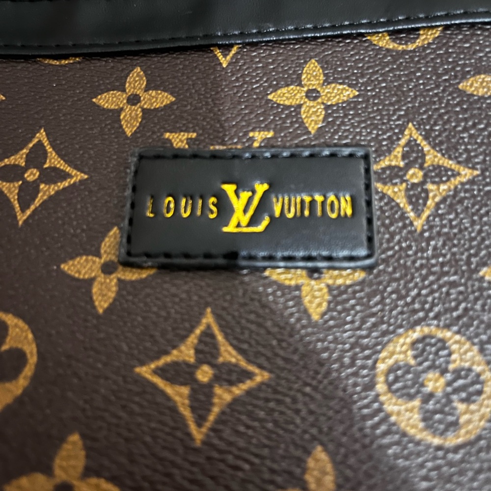 Louis Vuitton Black and Gold Monogram Men's Bag